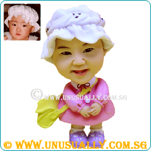 Custom 3D Caricature Kindergarden Girl Figurine